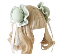 Diademas for el cabello de mujer, 2 uds., accesorios for el cabello de estilo chino Vintage, Clips laterales de moño redondos for niñas, for fiesta de disfraces(Green White)