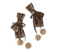 Diademas for el cabello de mujer Horquillas con lazo 2 piezas Vintage Plaid Bowknot Barrette Tocados Accesorios for el cabello Lolita for niñas Fiesta de Navidad
