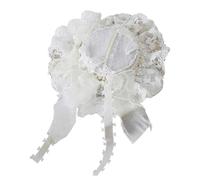Diademas for el cabello de mujer Mini sombrero de copa Pinza for el cabello Lazos de encaje azul claro y blanco Sombrero de copa Accesorios for el cabello for fiesta de té Boda nupcial(White)