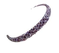 Diademas for mujer, accesorios for el cabello, aro de cristal for el cabello, horquilla for el cabello con temperamento antideslizante de hada salvaje for mujer, diadema gris(Purple)