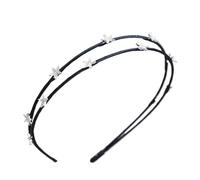 Diademas for mujer, accesorios for el cabello, horquillas for el cabello, diadema de temperamento simple de hada súper hada, diadema de presión con doble estrella y diamantes de imitación