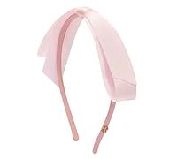 Diademas francesas con doble lazo para el pelo para mujer, diadema con sentido del cabello (color rosa)