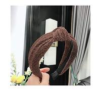 Diademas Glitter Mesh Hairband Head Band para las mujeres Nuevas Lentejuelas Brillantes Cruz Nudo Hoop Hoop Diadema Bisel Accesorios para el cabello Diademas y Cintas para el Pelo ( Color : Coffee )