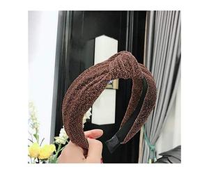 Diademas Glitter Mesh Hairband Head Band para las mujeres Nuevas Lentejuelas Brillantes Cruz Nudo Hoop Hoop Diadema Bisel Accesorios para el cabello Diademas y Cintas para el Pelo ( Color : Coffee )