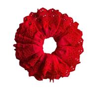 Diademas grandes for el cabello, coleteros for mujer, coleteros for el cabello, 2 uds., coleteros de encaje for el cabello, lazos elásticos suaves for el cabello for mujer(Red)