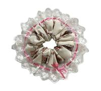 Diademas grandes for el cabello, coleteros for mujer, coleteros for el cabello, 2 uds., coleteros de encaje for el cabello, lazos elásticos suaves for el cabello for mujer(Pink)