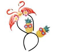 Diademas Hawaianas de Flamenco y Piña para Fiesta, 2 Piezas