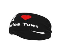 Diademas "I Love Charles Town" para hombre y mujer, antideslizantes, absorbentes, deportivas, para gimnasio, baloncesto, yoga