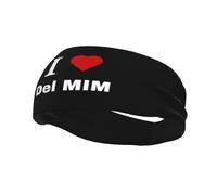 Diademas "I Love Del MIM" para hombre y mujer, antideslizantes, absorbentes, deportivas, para gimnasio, baloncesto, yoga.