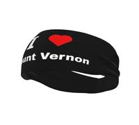 Diademas "I Love Mount Vernon" para hombre y mujer, antideslizantes, absorbentes, deportivas, para gimnasio, baloncesto, yoga.
