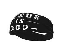 Diademas Jesús es Dios Banda para el sudor para mujeres Hombres-Yoga Banda para el sudor Bandas elásticas anchas para el cabello para deportes Fitness