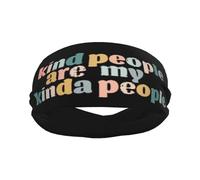 Diademas Kind People Are My Kinda People Banda Deportiva para el Sudor Bandas para la Cabeza Que absorben la Humedad Banda para el Cabello Unisex para Adultos