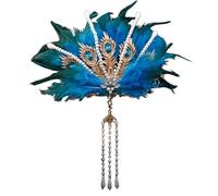 Diademas ligeras con borlas delicadas con plumas, postizo de novia para bodas y eventos