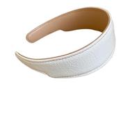 Diademas Mujer Headband Solid Color Cream PU Women Hairband Anti-Slip Trapezoidal Non-slip Hair Hoop For Adults(Classic Leather 3)