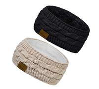 Diademas Mujer Invierno Diadema de Punto con Calentador de Oreja Diademas Pelo Mujer Vendas Elasticas Anchas Banda Oido Calentador Otoño Invierno Accesorios