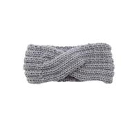 Diademas Mujer Invierno Otoño Invierno Color sólido Cruz diadema de punto mujeres Bandana suave cálido calentador al aire libre diadema accesorios for el cabello de mujer (Color : Gray)