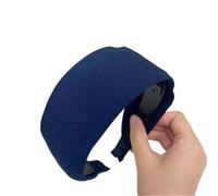 Diademas Mujer Solid Color Hairband Headband Wimple And High-End Wide Edge Headdress Hairhoop Women For Hair Accessories Headwear(DEEP BLUE)