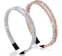 Diademas Mujer y Niña - Set de 2 Diademas Ratatouille con Pinzas, Estilo Espléndido para Bodas, Cumpleaños y Diario, Cabello De La Diadema De Cristal Brillar