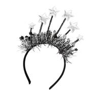 Diademas navideñas: accesorio para el cabello de fiesta con lentejuelas doradas brillantes 2026, tocado con borlas con brillo glamoroso, diadema de celebración de para mujeres, parejas y familias