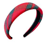 Diademas Navideñas Para Fiestas | Accesorios para el Pelo Rojo a Cuadros - Diadema Ancha Para Fiestas Navideñas - Para Vacaciones Escolares Reuniones Familiares Celebraciones Estacionales Cenas