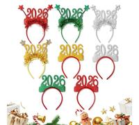 Diademas Navideñas Para Niños,8 Piezas De Accesorios Para La Cabeza De Feliz Año Nuevo - 2026 Diadema Navideña,para Reunión Familiar, Decoración, Bar, Centro Comercial, Actividad, Evento, Fotografía
