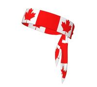 Diademas ninja con estampado de bandera canadiense, lazo ajustable para la cabeza para hombres, banda deportiva para yoga, correr, baloncesto