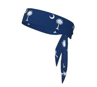 Diademas ninja con estampado de bandera de Carolina del Sur, corbata ajustable para hombres, banda deportiva para yoga, correr, baloncesto