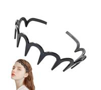 Diademas onduladas, aro para hombres y mujeres, diadema antideslizante con peine de dientes, vendas para el cabello para lavarse la cara, aro flexible antideslizante para la cabeza, banda de peine