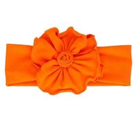 Diademas para bebé niña, de algodón suave, hechas a mano, con flores grandes, accesorios para el cabello, regalo de cumpleaños para baby shower (naranja, 4-36 meses)