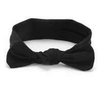Diademas para bebés, diademas elásticas de algodón suave para niñas con lazos, diadema cómoda y agradable para la piel para bebés, accesorios para el cabello para niños pequeños en negro