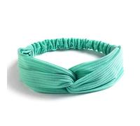 Diademas para el cabello de mujer, 1 unidad, bandas elásticas para el pelo para niñas, deportes, yoga, bufanda para el cabello, accesorios para el cabello (cian)