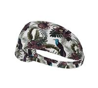 Diademas para el sudor para mujeres y hombres, color marrón, lindo pájaro del paraíso, bandas deportivas para entrenamiento, correr, banda deportiva para el sudor