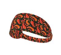 Diademas para hombres y mujeres, Red Hot Chili Sports Workout Headbands Running Athletic Sweat Band