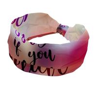 Diademas para mujer, All Thing Are Possible If You Believe, diadema ancha, anudada por torsión, diadema elástica suave, accesorios para el cabello de moda