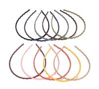 Diademas para Mujer Antideslizantes Paquete de 10 Diademas para Mujeres Niñas Adolescentes Bandas para la Cabeza elásticas de 180° Banda para el Cabello de plástico con Forma de