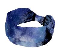 Diademas para mujer, cielo estrellado, tranquilo, misterio, noche, absorbe el sudor, deporte, yoga, entrenamiento, banda ancha y elástica suave
