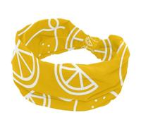 Diademas para mujer, con patrón de frutas tropicales de limón, banda elástica para el pelo, diadema de yoga para entrenamiento, diadema suave, turbante de moda