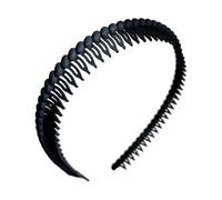 Diademas para mujer con peine de dientes largos, agarre antideslizante, aro liso