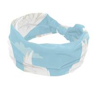Diademas para mujer, diadema ancha de alas de ángeles, cielo azul, nube, anudada, para yoga, entrenamiento, diadema elástica suave, accesorios para el cabello de moda