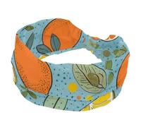 Diademas para mujer, diadema ancha de limón, turbante antideslizante, banda elástica para el sudor, yoga, entrenamiento, bandana suave