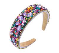 Diademas para Mujer Diadema con banda for el cabello borde ancho de diamantes imitación y Gorros antideslizantes.