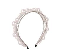 Diademas para Mujer Diadema de boda con diamantes imitación y perlas tamaño dulce Gorros antideslizantes.(A)