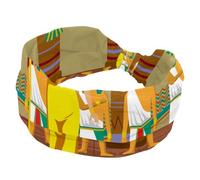 Diademas para mujer, diadema de entrenamiento de yoga, vintage del antiguo Egipto Cleopatra, envoltura suave para el cabello, banda elástica para el pelo, turbante de moda