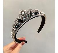 Diademas para Mujer Diadema de perlas Clip pelo prensado vintage Accesorio for el cabello fiesta Gorros antideslizantes.(Schwarz)