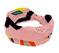 Diademas para mujer, diadema elástica de limón Tucán, banda para el pelo entrecruzada, diadema de entrenamiento de yoga, diadema suave para el pelo, turbante de moda