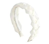 Diademas para Mujer Diadema for el cabello con borde ancho y temperamento(Blanco)