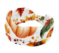 Diademas para mujer, diseño de calabazas y girasoles de cosecha de Acción de Gracias, banda ancha elástica, antideslizante, absorbe la humedad, para yoga, deportes, gimnasio, correr, fitness