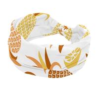 Diademas para mujer, diseño de piña, limón, kiwi, frutas, yoga, entrenamiento, banda elástica para el pelo, envoltura suave para el cabello, turbante de moda