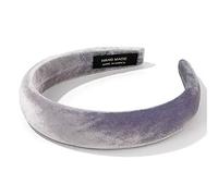 Diademas para mujer, estilo retro, de terciopelo, esponjas, anchas y lisas, color morado