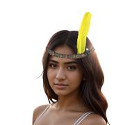 Diademas para mujer, hippie, bohemio, hippie, trenzada, tocado indio, borlas, diademas bohemias, accesorios para el cabello, accesorios para el cabello, accesorios para el cabello, plumas para el pelo
